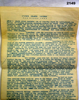 Personal RAN diary re the Solomon Islands 1942