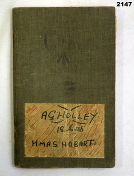 RAN personal diary 1939 to 1940