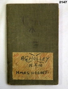 RAN personal diary 1939 to 1940