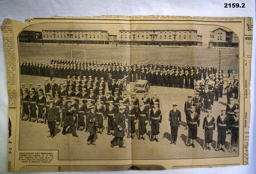 Naval  preparations for Trafalgar Day parade