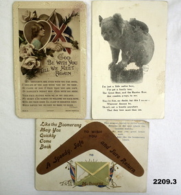 Three colour post cards from WW1