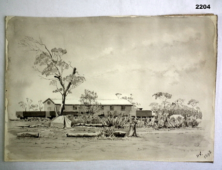 Black and white sketch near Kalgoorlie