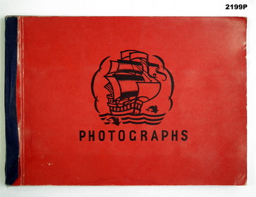 Red coloured photo album AIF WW2