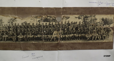 Panorama photo showing large group of soldiers 1939 - 40