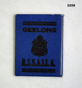 Membership card for Geelong RSL 1944