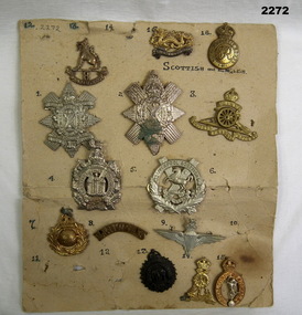 Series of badges Scottish mounted.