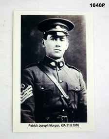 B & W photo of a Sergeant in WW1 era