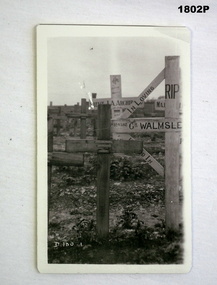  B & W photograph of graves WW1