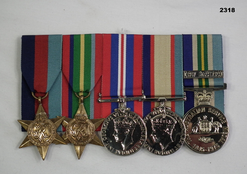 Court mounted medal set AIF WW2