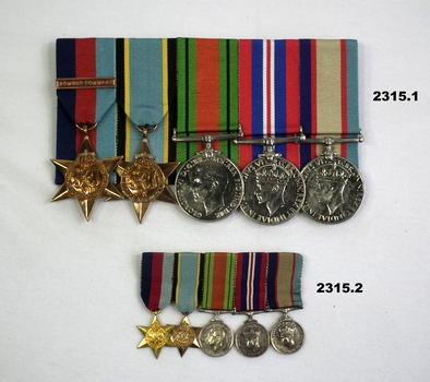 Court mounted medals WW2 RAAF
