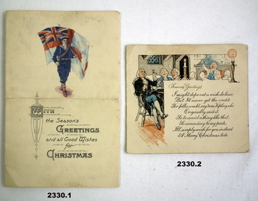 Xmas cards with greetings for 1916.