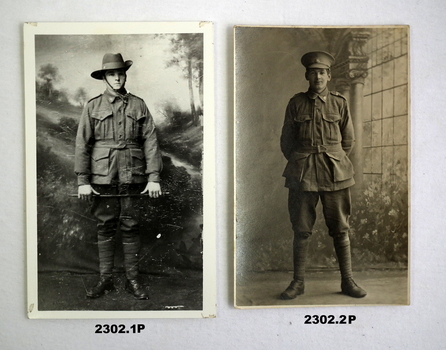 Series of five photos relating to WW1