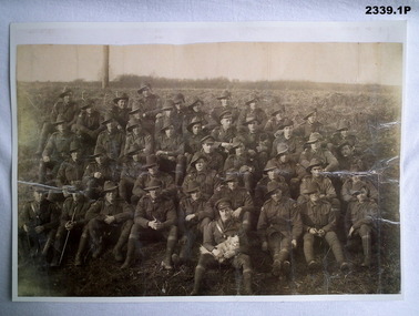 Series of photo in collection re WW1 soldiers.