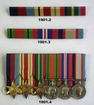 Miniature medals, ribbons AIF WW2