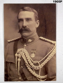 Sepia tone photo of soldiet Boer War era.