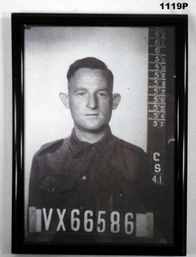 Identity photograph with Regt Number
