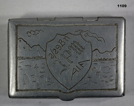 Hand engraved aluminium tin 2/29th Bn