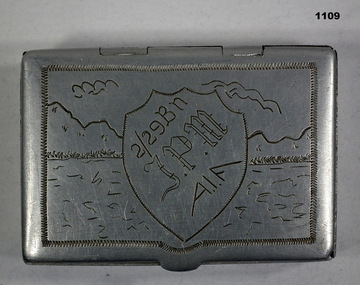 Hand engraved aluminium tin 2/29th Bn