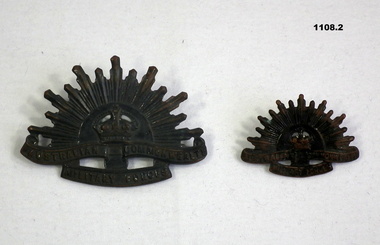 Rising Sun hat and lapel badges