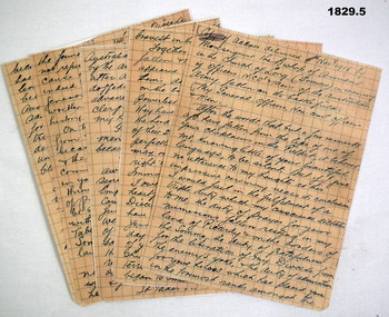 Hand written document re speech by the Bishop of Amiens