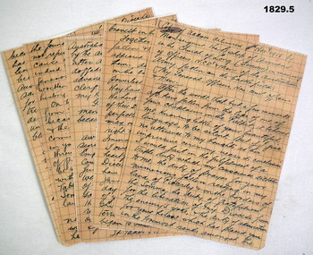 Hand written document re speech by the Bishop of Amiens