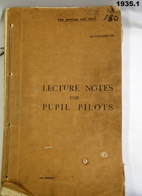 Training manual and notes from Air Ministry RAAF