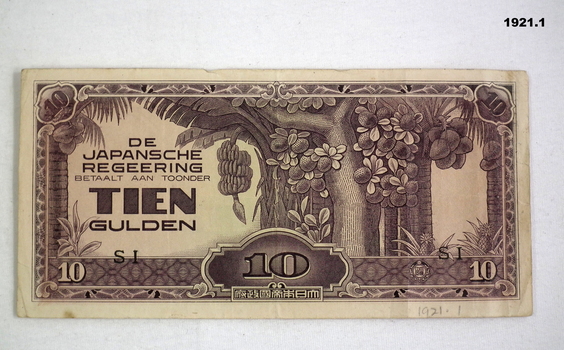 Japanese invasion note, Dutch.