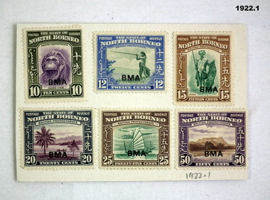 Stamp collection from Borneo WW2