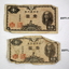 Five currency notes Japanese & Dutch.