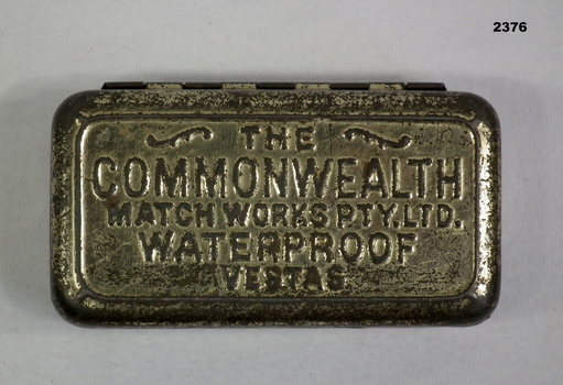 Tin for Wax Vesta matches.