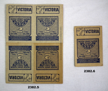 Series of clothing and petrol stamps 