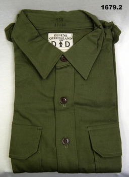 Green Army shirt work dress issue
