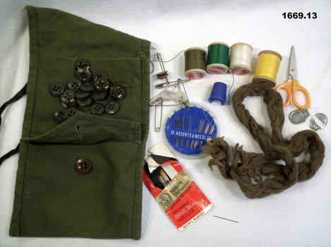 Sewing kit issued during Vietnam era