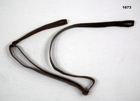 Leather chin strap for a slouch hat