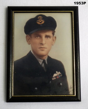Framed photograph of RAAF pilot WW2
