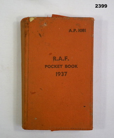Red covered RAF pocket book 1937.