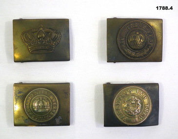 Four german belt buckles from WW1