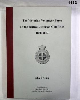Book about the Victorian Volunteer Force 1858-1883