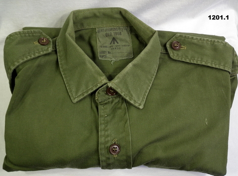 Green Army issue work dress shirt