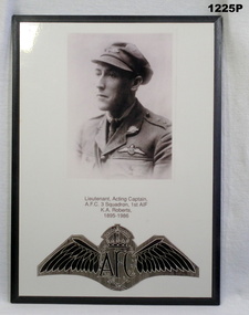 B & W photo of an AIF Flying Corp airman