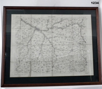 Map of France centred around Amiens