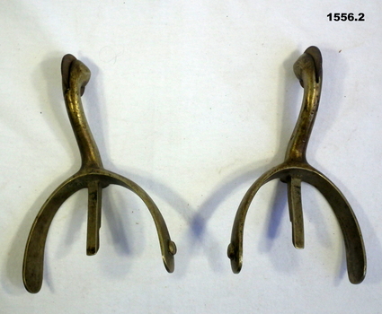 Pair of metal riding spurs