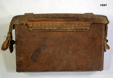 Brown coloured canvas container