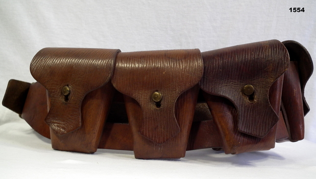 Set of 3 bandolier ammunition pouches.