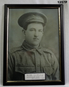 B & W portrait of a WW1 soldier