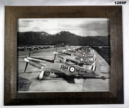 B & W photo of RAAF Fighters lined up