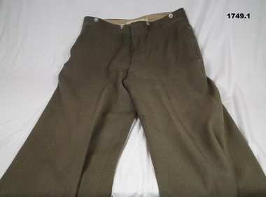 Pair of WW2 trousers and more modern belt