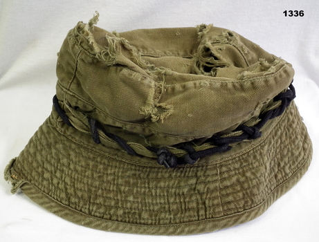 Green army bush hat worn in Vietnam
