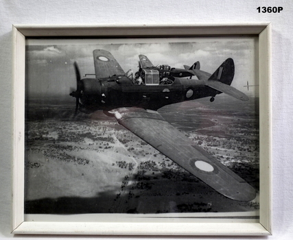 B & W photo showing two Wirraway fighter planes