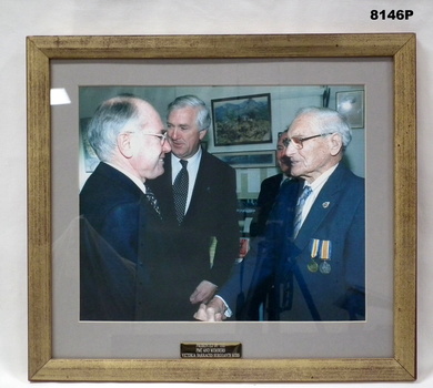 Photograph Mr John Howard with Jack Lockett.